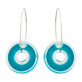 Pendientes colgantes de vidrio soplado - Donut transparent