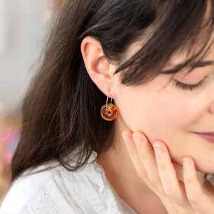 Hook earrings - Donut transparent