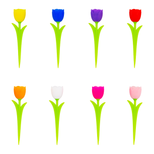Set de 8 palillos para aperitivos - Tulipics
