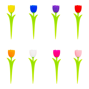 Set of 8 cocktail sticks - Tulipics