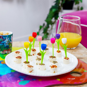 Set de 8 palillos para aperitivos - Tulipics
