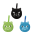41265 - Set de 3 éponges de cuisine - Anisponge - Chat