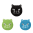 41265 - Set de 3 esponjas de cocina - Anisponge - Chat