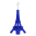 41121 - Coquetier et cuillère Tower - Paris à la coque - Bleu