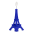 41121 - Huevera y cuchara Tower - Paris à la coque - Bleu
