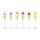 39354 - Juego de 6 copas de champán - Champ de fleurs - Tulipes