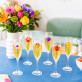 Set mit 6 Champagnergläsern - Champ de fleurs