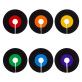 6er-Set Glasmarkierer - Jukebox