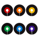 Set di 6 segnabicchieri - Jukebox