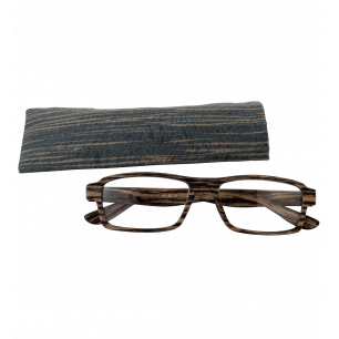 Glasses - Bois Rectangle - Dark brown