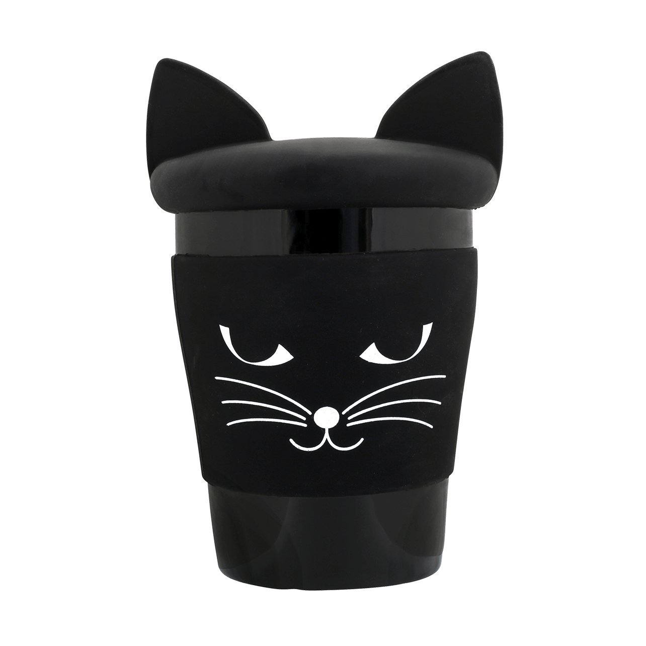 moses. Ed the Cat - Tappo in silicone per bottiglie, lavabile in lavastoviglie, a forma di gatto, colore: Nero