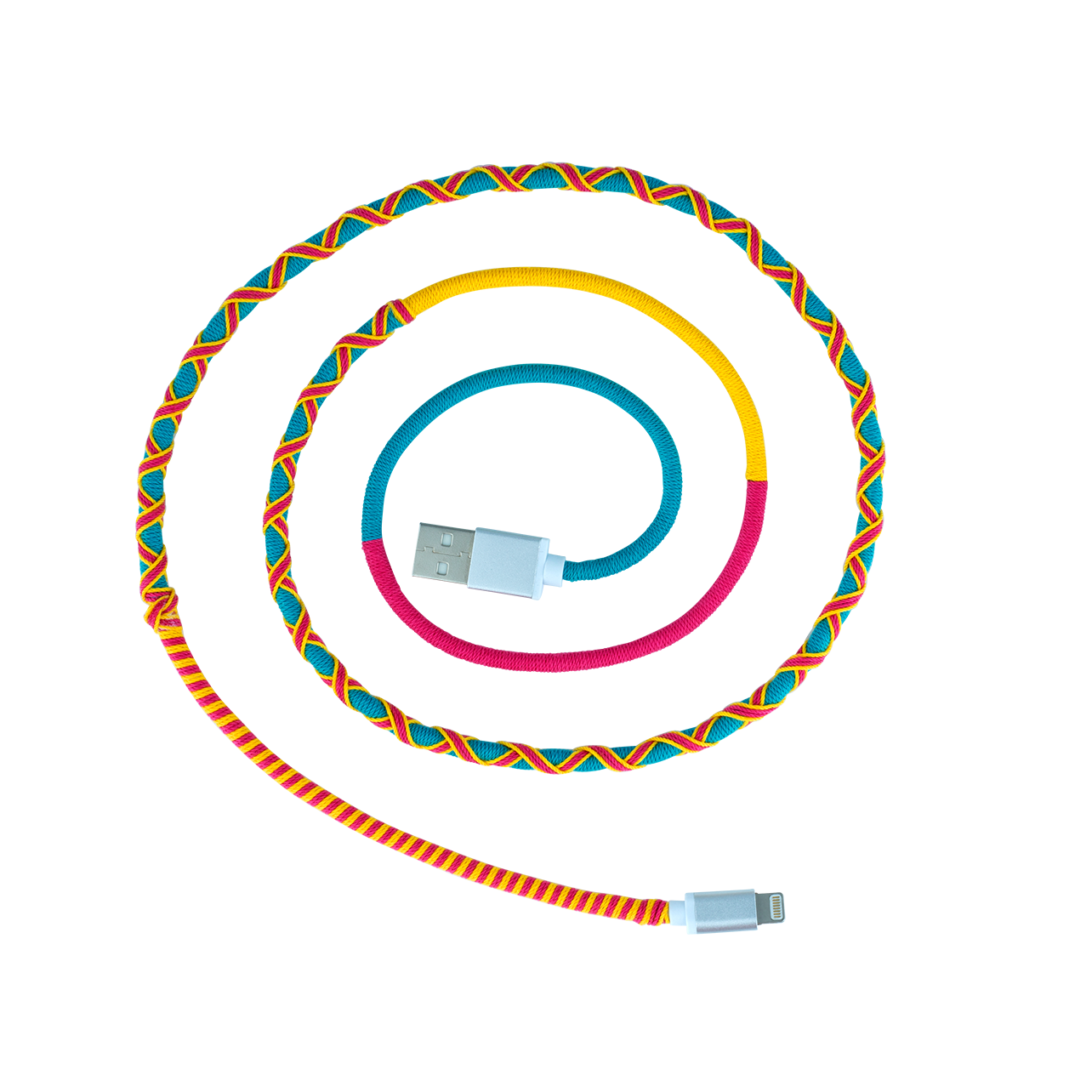 iPhone Cable Salsa Pink / Turquoise Pylones