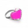 Bague en verre soufflé - Coeur Nano Milk