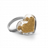 Glass ring - Coeur Nano Billes