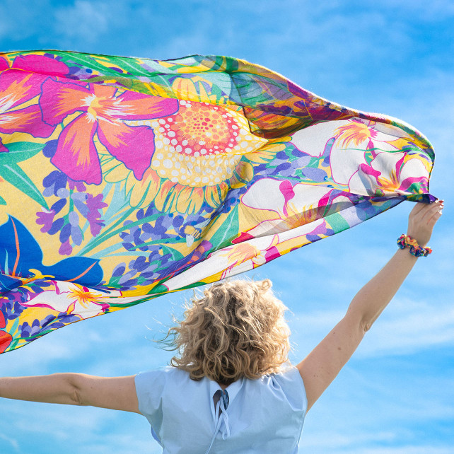 Foulard / paréo pour un cadeau d'anniversaire pour maman