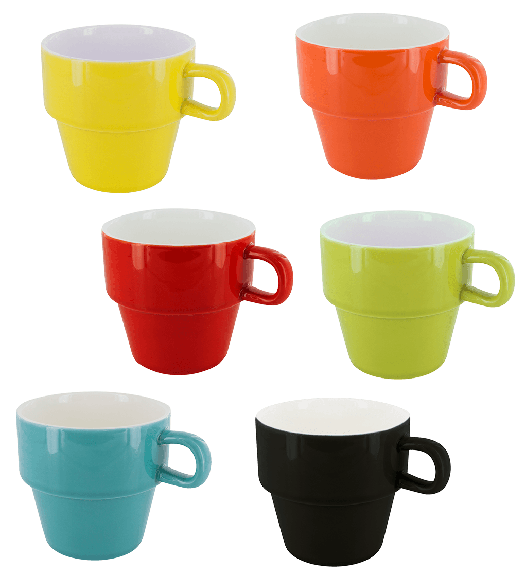 Stack of cups Café Cino Pylones