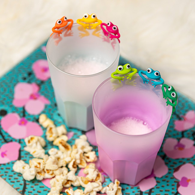 Set di 6 segnabicchieri - Frog Party