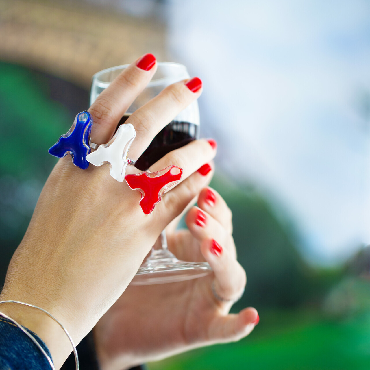 Glass ring - Tour Eiffel Milk