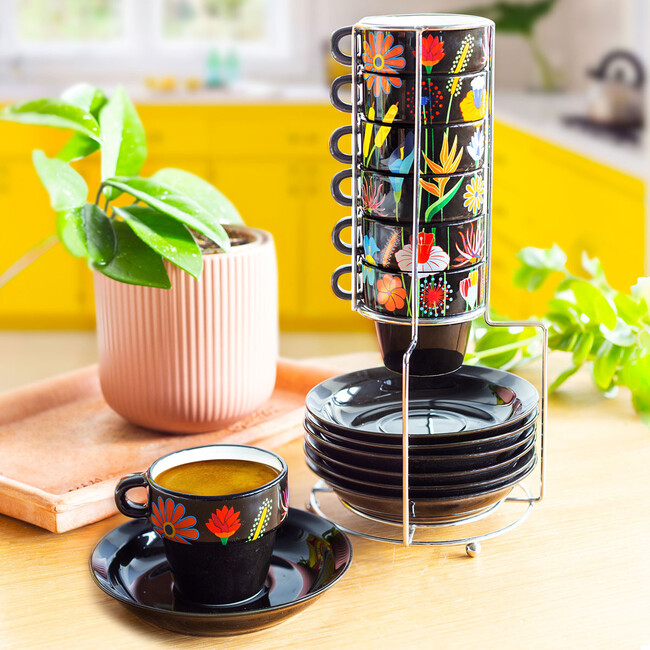 Stack of cups espresso - Café Coloré